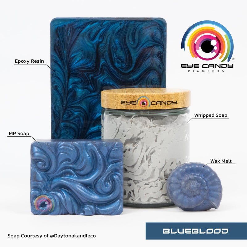 Eye Candy Pigments Premium Blue Mica Powder - Blueblood (50gr) - for Epoxy, Resin, Soap, Paint, Woodworking, Acrylic Pouring, Bath Bombs, Fishing Lures - DIY Arts and Crafts Additive - Image 2